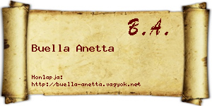 Buella Anetta névjegykártya